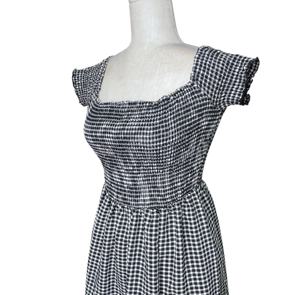 Lulus Patsy Black White Gingham Off-The-Shoulder … - image 7